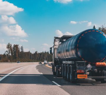 Fuel,Tanker,Truck,On,The,Highway,Asphalt,Road,On,Fall